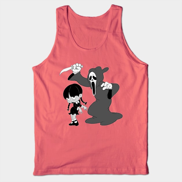 Scream Horror 1930s rubberhose style Cuphead Tank Top by Kevcraven